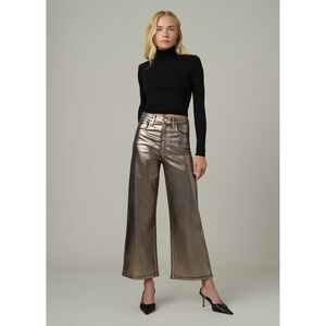 Joes Jeans The Mia High Rise Wide Leg Coated Metallic GDN Denim Pants‎ 25